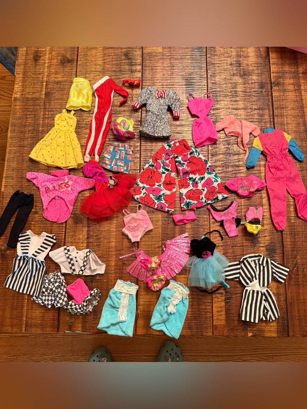 Vintage Barbie Clothing Lot 1980s 1990s Fashions Dresses Outfit Pieces